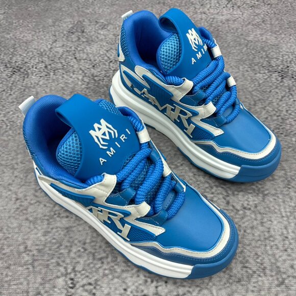 Amiri Premium Mesh Leather Platform Sneakers - Picture 3 of 6